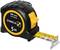 Black and yellow measuring tape, 5 metres long, with 'STABILA' labelling, extended to 4 cm.