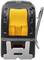 Black and yellow measuring tape with metal clip, for measuring lengths in construction projects.