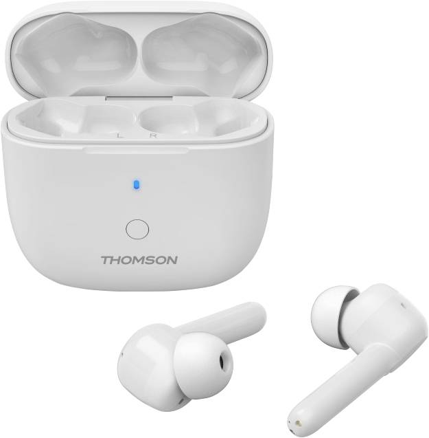 Thomson WEAR7811W In-ear headphones Bluetooth® (1075101) White Headset, Touch control-1
