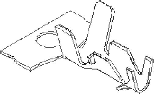 A technical drawing shows a component with an inclined surface and multiple curved elements.