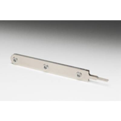 Metal rod with three visible screws, flattened tip and two-tone background. Suitable for adjusting or mounting.