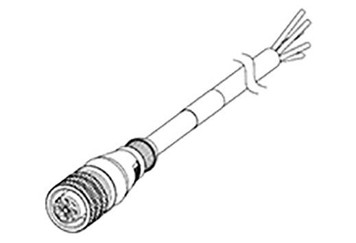 Black and white drawing of a connector with multiple wires emerging from the end, typical of electrical installations.