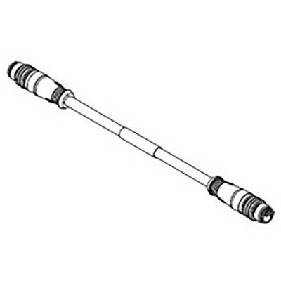 Drawing of a cylindrical rod with ribbed ends.