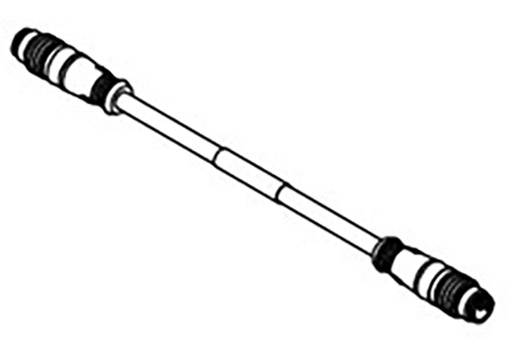 'Drawing of a cylindrical rod with handles at both ends.'