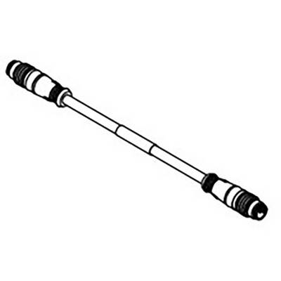 'Drawing of a cylindrical rod with handles at both ends.'