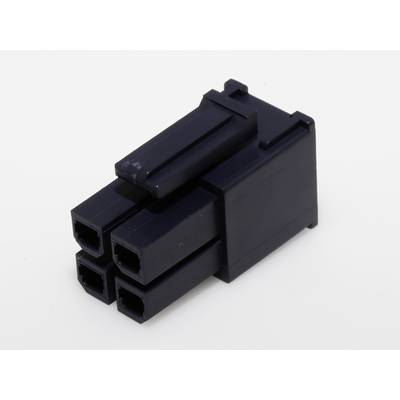A black, rectangular four-pole connector with two vertical and two horizontal terminals, set against a white background.