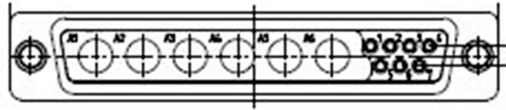 'Diagram of a 7-pin connector with numbering A1 to A7. Shows arrangement of pins and cable connections.'
