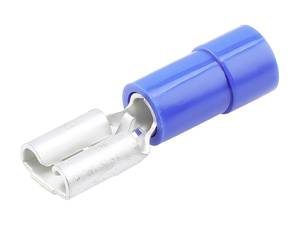 Molex 190170031 Blade receptacle + crimp Connector width: 4.75 mm Connector thickness: 0.51 mm  Partially insulated Blue 1 pc(s) Bag