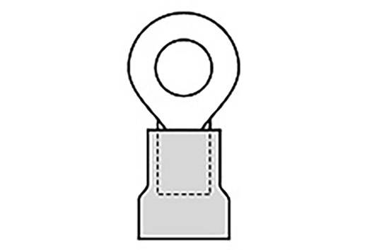 A schematic representation of a cable lug with a round connection hole and a rectangular base.