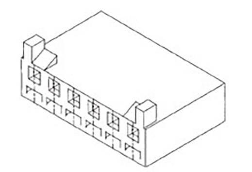 Top-down view of a rectangular building with multiple windows and two prominent structures at its corners.