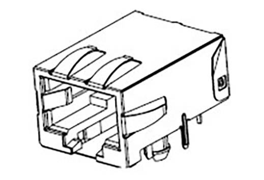 A diagram of a USB plug, showing its rectangular shape and the internal connectors used for connection.
