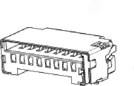 Rectangular multi-pin connector, used for electronic connections.