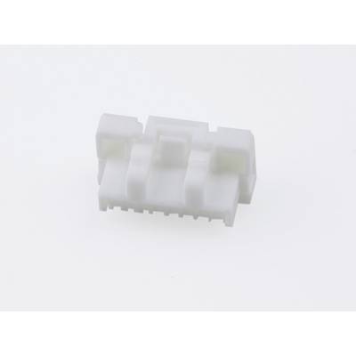 A white plastic plug with multiple pins, against a neutral background.