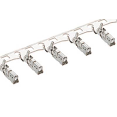 A row of five small, silver metal hooks is attached to a thin, continuous strip.