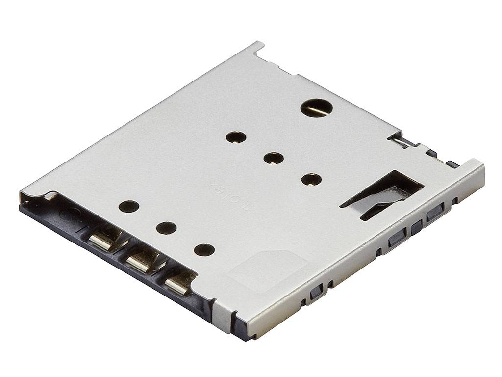 Molex SIM card slot Total number of pins 6 Contact spacing: 2.54 mm 5039600696 1 pc(s)