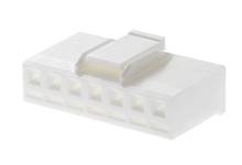 A white, rectangular multi-socket adaptor with several connection sockets, typically used in electronic devices.