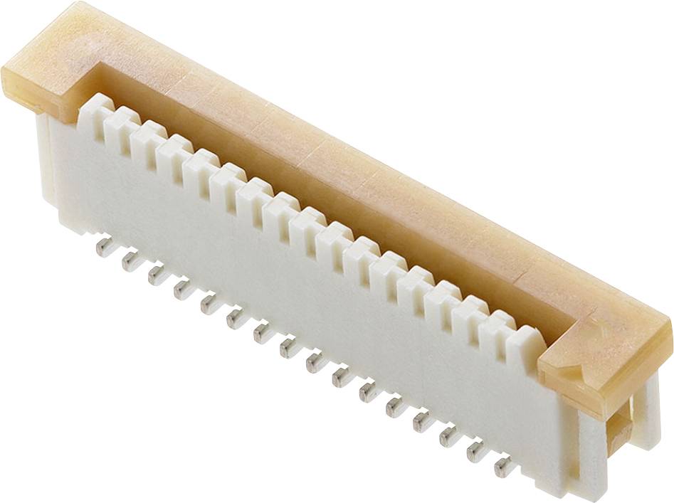 A multi-pin plug in a right-angled design, suitable for electronic connections on printed circuit boards.