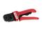 Red crimping pliers by Molex, used for connecting cables to connectors.