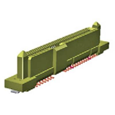 A rectangular connector with multiple contact pins, suitable for electronic connections.