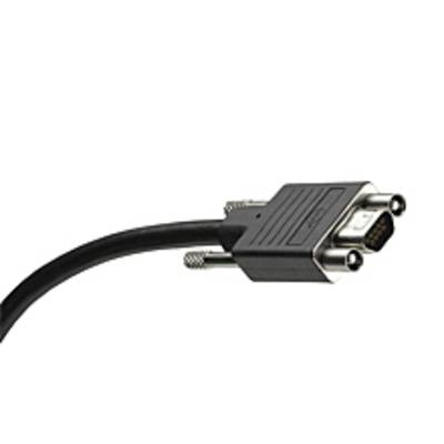 VGA plug with black cable.