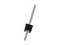 Metal pin with black plastic clip, used as a fastening component.