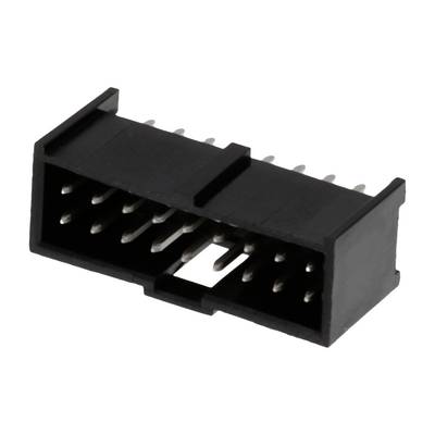 Black plastic multi-pin connector, suitable for electronic devices.