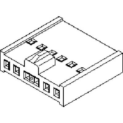 Technical line drawing of an electronic component, likely a multi-contact connector with a rectangular shape.