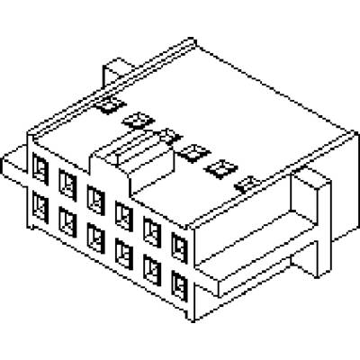 A two-storey rectangular building with multiple windows and a flat roof, depicted in a geometric, black and white style.