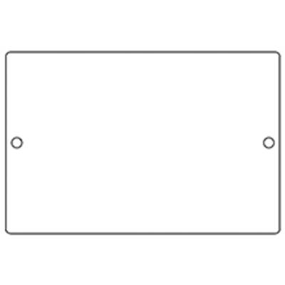 White rectangular board with two drill holes on the sides; without any visible text or symbols.
