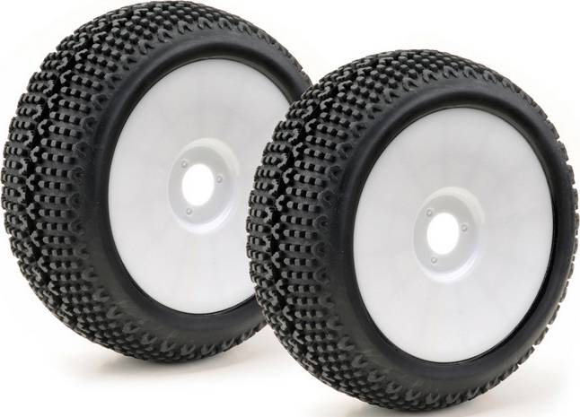 Absima 1:8 Buggy Complete wheels Y pin Disk White 1 Pair-1