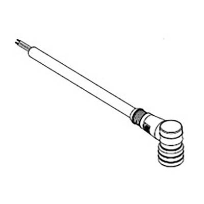A simple technical drawing of a reversing adapter with a long rod and spiral thread.