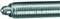 Close-up of a large screw with a blue-green hue. Shows detailed thread structure.