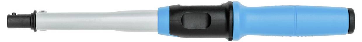 A blue and black pneumatic tool with a metal nozzle, typically used for tightening or loosening nuts and bolts.