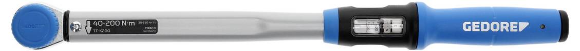 A blue and black torque wrench with the brand logo 'GEDORE' on the handle.