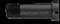 A cylinder with a textured handle, positioned horizontally on a black background.