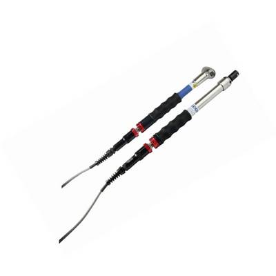 Two torque wrenches with black handles and red details. They have different lengths and a flexible shaft.