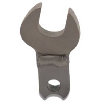 A metal tool with an open jaw, similar to a spanner, with a hole at the end of the handle.
