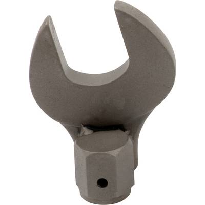 A large, metallic, U-shaped spanner attachment with a hexagonal base, designed for fitting onto a tool.