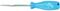 A blue screwdriver with an ergonomic handle and metal tip. Brand 'GEDORE'. Designed for precise work.