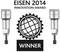 The image shows an award with the inscription 'EISEN 2014 INNOVATION AWARD' above a cogwheel logo and 'WINNER' underneath.