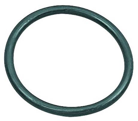 A green O-ring, suitable for sealing in various technical applications.