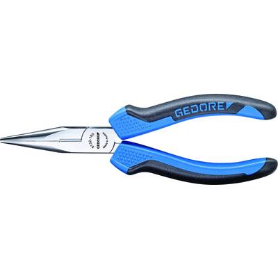 A blue-black needle-nose pliers with 'GEDORE' inscription. Suitable for precise gripping and cutting in hard-to-reach areas.