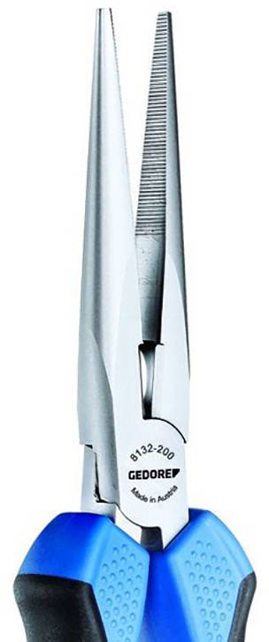 Pointed pliers with a blue-black handle, suitable for precise gripping and cutting of small objects in craft work.