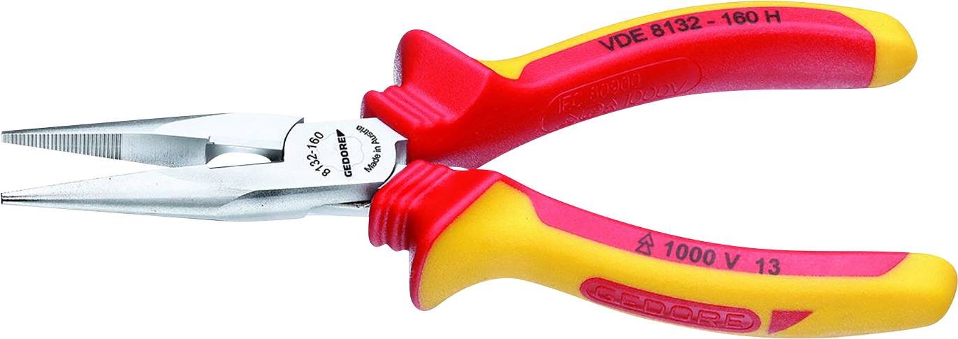 A VDE-certified side cutting pliers with insulated handle, suitable for work up to 1000 V.