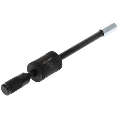 Black metal puller tool with handle and hexagonal end, likely for removing bearings or gears.