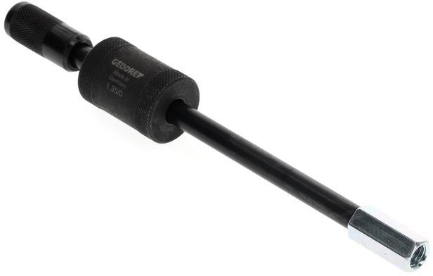 A long, black tool with a ribbed handle and metal tip. It appears to be a specialist tool, possibly for automotive engineering.