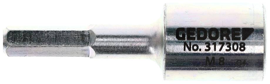 Gedore socket insert with the inscription 'Gedore No. 317308 M8'. Used for tightening or loosening screws and nuts.