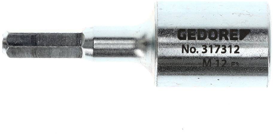 A silver tap with the inscription 'GEDORE No. 317312 M12'.