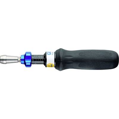 A torque screwdriver with scale and ergonomic handle, used for precise tightening of screws.