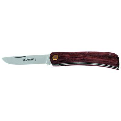 A penknife with a wooden handle and folded blade. The inscription 'GEDORE' is located on the blade.